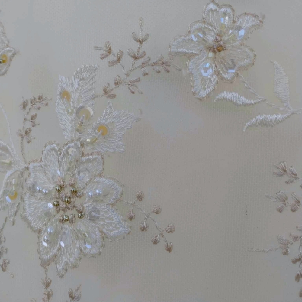 NWT Elegant Oleg Cassini ivory spaghetti strap size 16 wedding gown